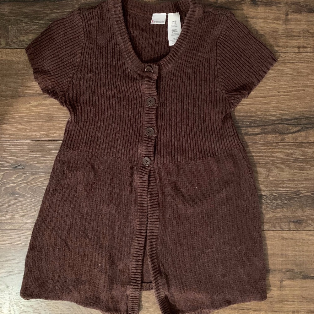 no boundaries short sleeve button sweater